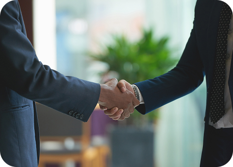 Professional handshake representing trusted AS400 partnership